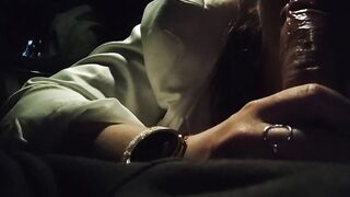 She Sucks me in the Car in a Parking