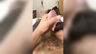 Cum drips like lava over sexy hands grabbing thick cock Mount Men Rock Mercury