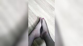 fishnet stockings (foot fetish)
