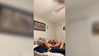 Thick Black Slut Rides White Cock