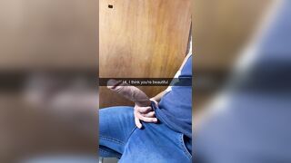 Calm down love, don't be scared!!! My dick isn't that big. Snapchat Porn