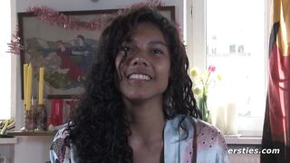 Ersties - Sexy Babe From Columbia Fills Her Pussy With a Dildo