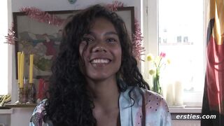 Ersties - Sexy Babe From Columbia Fills Her Pussy With a Dildo