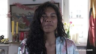 Ersties - Sexy Babe From Columbia Fills Her Pussy With a Dildo