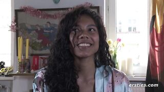 Ersties - Sexy Babe From Columbia Fills Her Pussy With a Dildo