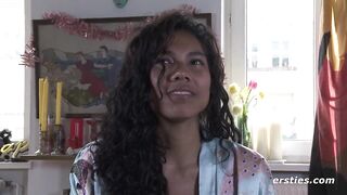 Ersties - Sexy Babe From Columbia Fills Her Pussy With a Dildo