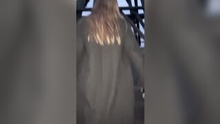 Naughty schoolgirl loves doing it in public