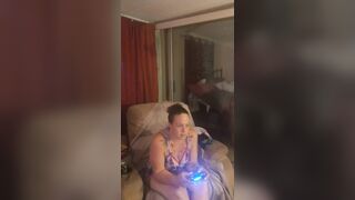 I am being recorded while I take off my micro mini dress and tease with my see through lingerie