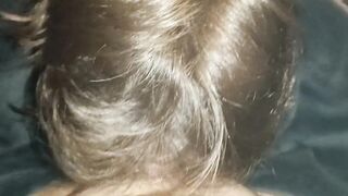 Morning blowjob cuming in wife's panties