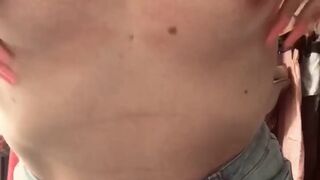 Small tits scratch & squeeze