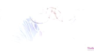 Enjoying cumshot in eye, after sex, blowjob and deepthroat!