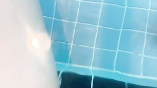 Flashing at swiming pool